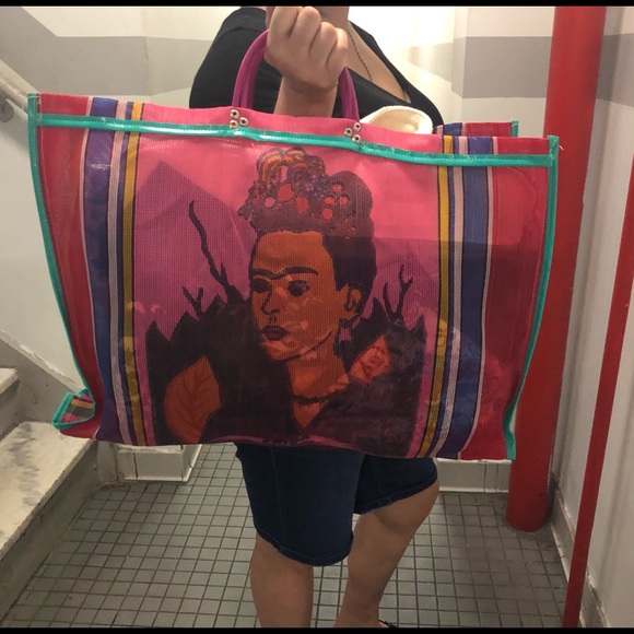 New XL Frida Khalo mesh shopping bag - Picture 12 of 13